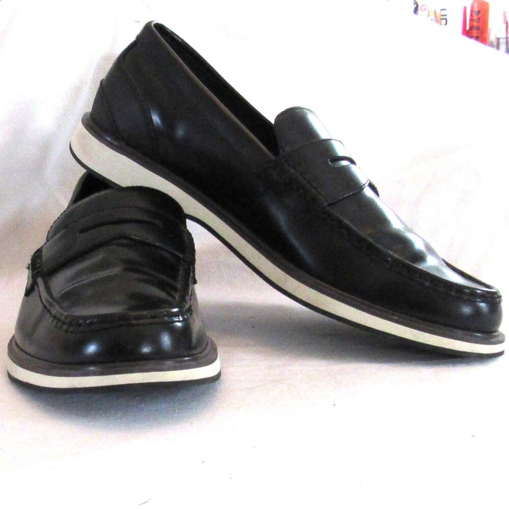 Swims Black  Leather Penny Loafers Size 11 - Excellent Condition